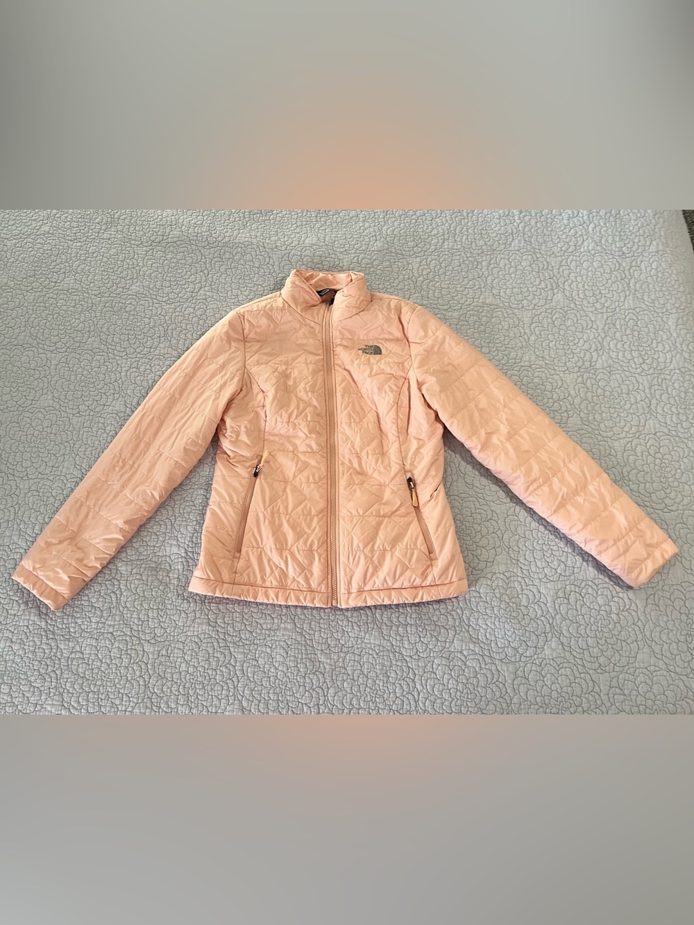 The North Face Women's Peach Pink Quilted Puffer Jacket